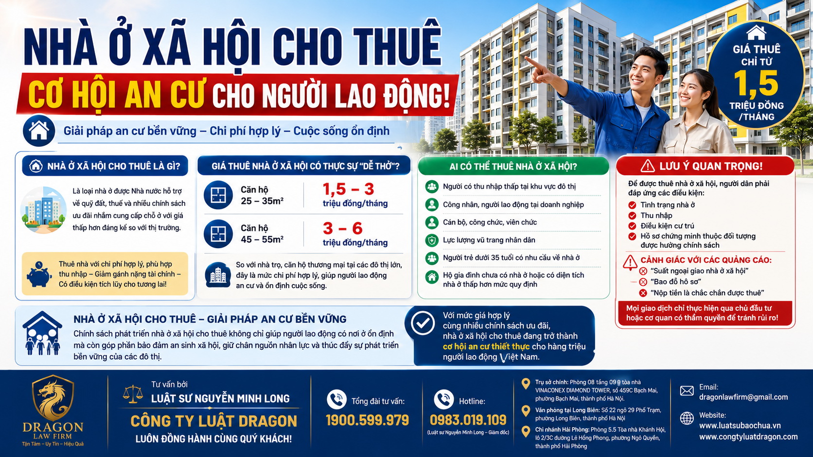 Nhà ở xã hội cho thuê: Cơ hội an cư cho người lao động